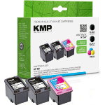 KMP TRIPLEPACK H136V inktcartridge 3 stuk(s) Compatibel Zwart, Cyaan, Magenta, Geel