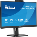 iiyama ProLite 27’’ IPS QHD monitor with a built-in Windows Hello camera and microphone, USB-C, KVM-Switch and height adjustable stand