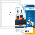 HERMA Bottle labels A4 Inkjet 90x120 mm white paper glossy 40 pcs.