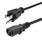 StarTech.com PXT101 power cable Black 70.9" (1.8 m) NEMA 5-15P C13 coupler