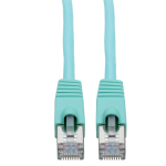 Tripp Lite N262-014-AQ Cat6a 10G-Certified Snagless Shielded STP Ethernet Cable (RJ45 M/M), PoE, Aqua, 14 ft. (4.27 m)