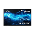 Optoma 3752RK Interactive flat panel 190.5 cm (75") LED Wi-Fi 400 cd/mÂ² 4K Ultra HD Black Touchscreen Built-in processor Android 11