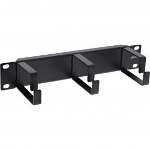 InLine 10" cable management panel, 3 brackets, RAL 9005, black