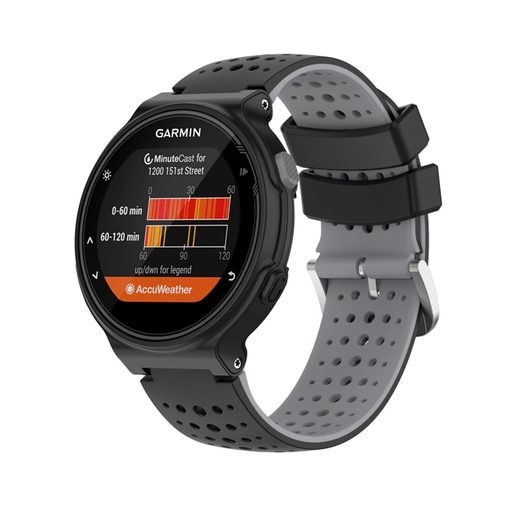 EU Product - Forerunner 220 Silicone Watch Band - Black / Gray thumbnail