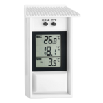 TFA-Dostmann 30.1053 insteekthermometer Elektronische omgevingsthermometer Binnen/buiten Zwart, Wit