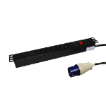 Videk PDU Horizontal 8 x C13 Sockets to 32 Amp Commando Plug 3m