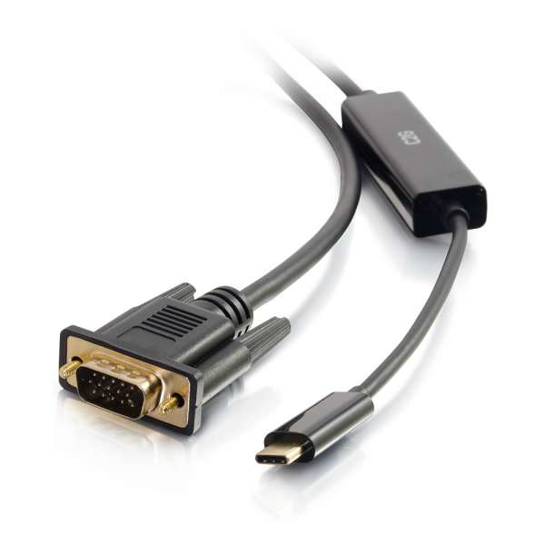 C2G 0.9m (3ft) USB C to VGA Adapter Cable - Video Adapter - Black