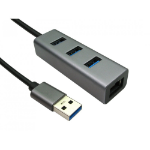Cables Direct USB3-ETHGIGHUB notebook dock/port replicator USB 3.2 Gen 1 (3.1 Gen 1) Type-A Grey