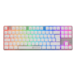 Naceb Technology Gamer Naceb NA-0971 LED RGB TKL, Mecánico, Huano Red, Alámbrico, USB, Blanco, Español teclado Juego QWERTY Gris, Blanco