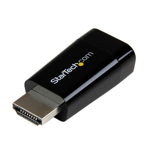 Image of StarTech.com Compact HDMI to VGA Adapter Converter - Ideal for...