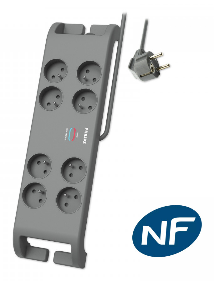 MCL SPN3180A/19 power extension 2 m 8 AC outlet(s) Indoor Grey