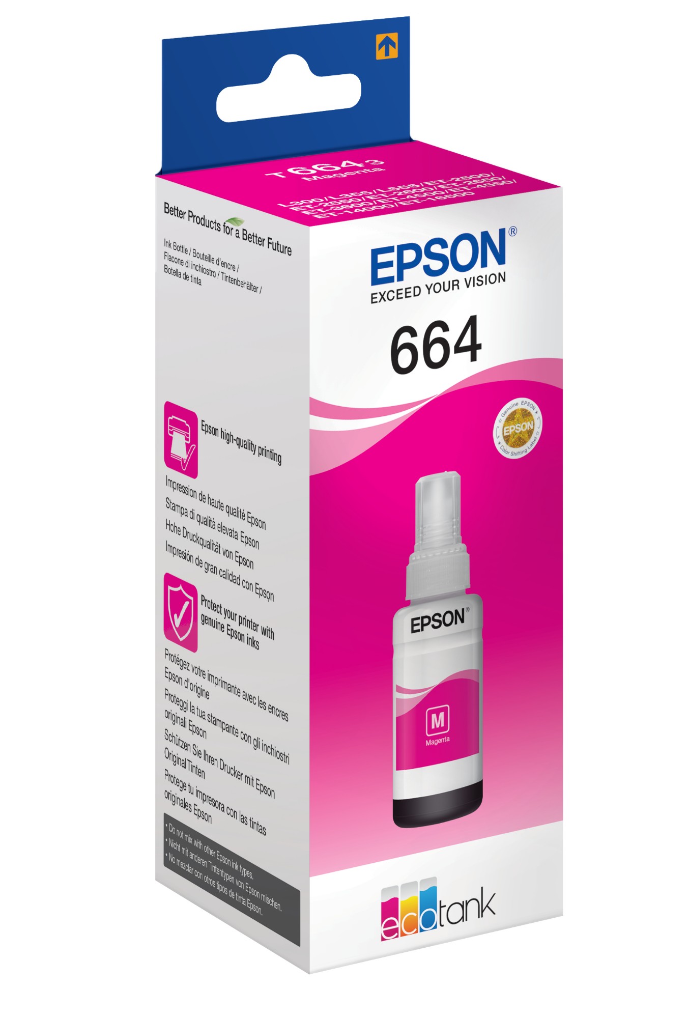 Epson 664 EcoTank Ink Bottle Magenta C13T664340