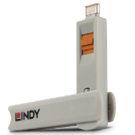 Lindy 40428 port blocker Port blocker key USB Type-C Grey, Orange 4 pc(s)