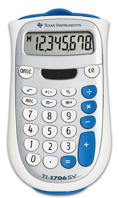 Image of Texas Instruments TI-1706 SV calculator Desktop Display Blue, Grey