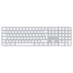 Apple Magic clavier Universel USB + Bluetooth Danois Aluminium, Blanc