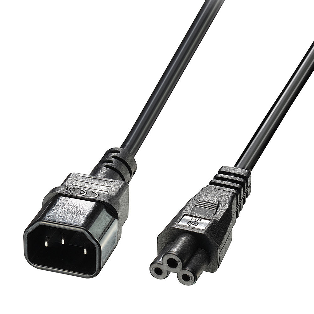 Photos - Cable (video, audio, USB) Lindy 1m C5 to C14 Mains Cable, lead free 30340 