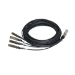 HPE Networking Comware X240 40G QSFP+ to 4x10G SFP+ 3m Direct Attach Copper Splitter Cable InfiniBand och fiberoptisk kabel SFP+ Svart