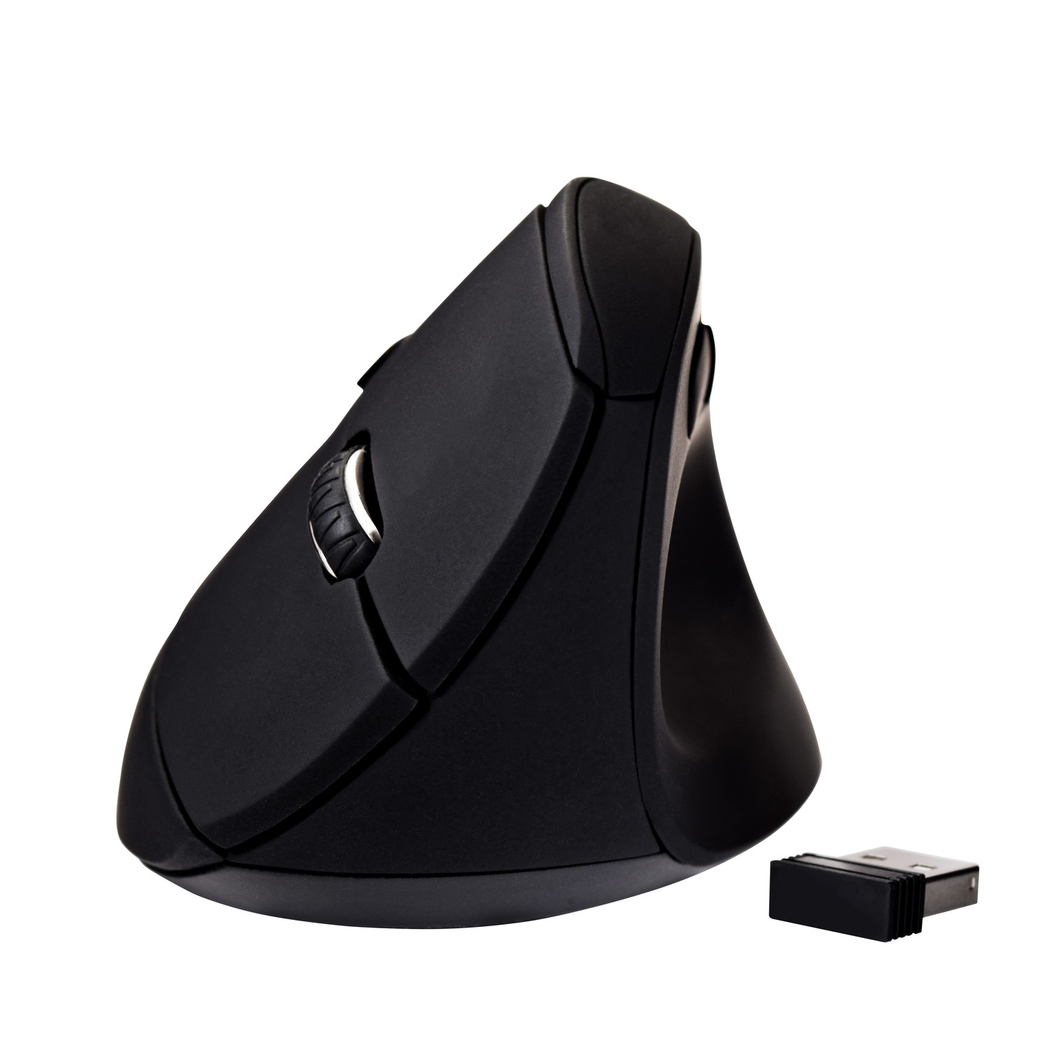 V7 MW500 Vertical Ergonomic 6-Button Wireless Optical Mouse with adjustable DPI - Black