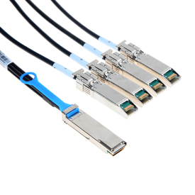 Mellanox Technologies QSFP / 4 SFP+, 3m InfiniBand cable 4 x SFP+ Black