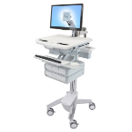 Ergotron StyleView Aluminium, Grey, White Flat panel Multimedia cart