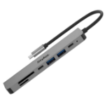 Stylos STCBHUB71G nodo concentrador USB Tipo C 5000 Mbit/s Gris