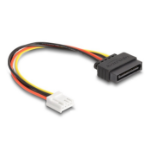 DeLOCK SATA Power Cable 15 pin plug to 1 x Floppy 4 pin female 15 cm