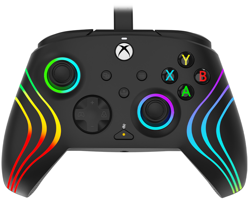 049-024 PDP AFTERGLOW WAVE BLACK XBOX CONTROLLER