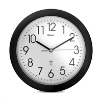 Image of Mebus 52450 - Digital wall clock - Round - Black - Plastic -...