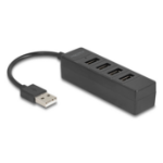 DeLOCK 64334 interface hub USB 2.0 Type-A 480 Mbit/s Zwart