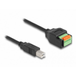 DeLOCK 66249 tussenstuk voor kabels USB 2.0 Type-B 5 pin terminal block Zwart, Groen