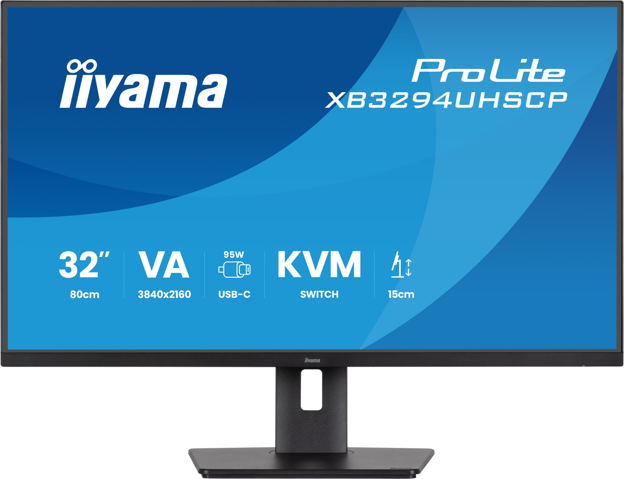 iiyama ProLite 32” 4K VA panel with USB-C connection (95W), KVM Switch and PiP/PbP