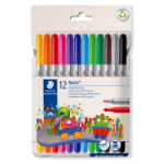 Staedtler 320 C12 felt pen Fine/Medium Black, Blue, Brown, Green, Grey, Light Blue, Light grey, Orange, Pink, Red, Violet, Yellow