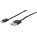 Manhattan 393966 Lightning-kabel 0,9 m Zwart