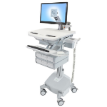 Ergotron StyleView Aluminium, Grey, White Flat panel Multimedia cart