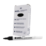 CTS Wholesale Drywipe Bullet Tip Marker Black - Pack of 10