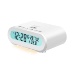 LogiLink FM Radio Alarm Clock with Night light, white