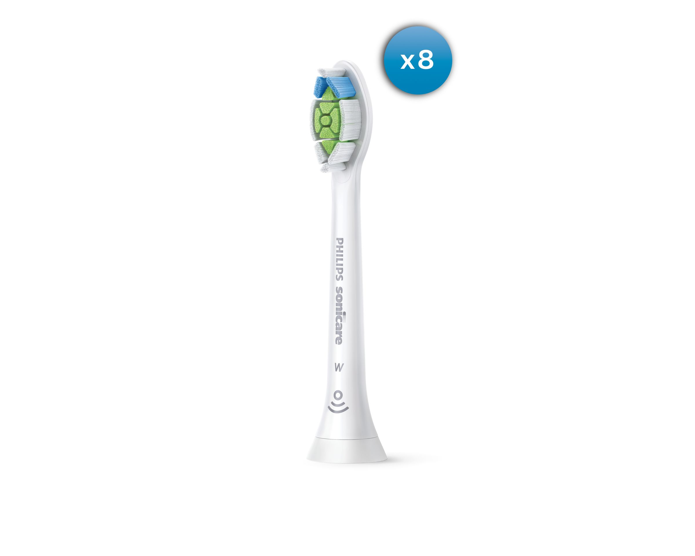 Image of Philips W2 Optimal White HX6068/12 8-pack sonic toothbrush heads -...