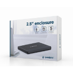 Gembird EE2-U3S-3 behuizing voor opslagstations HDD-behuizing Zwart 2.5"