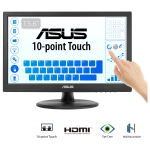 ASUS VT168HR computer monitor 39,6 cm (15.6") 1366 x 768 Pixels WXGA LED Touchscreen Zwart