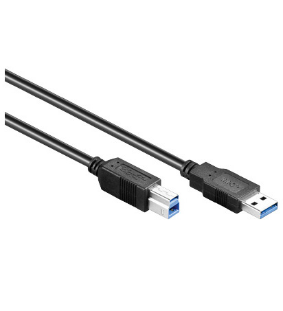 Alcasa 2710-S05 USB cable 5 m USB 3.2 Gen 1 (3.1 Gen 1) USB A USB B Black