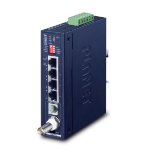 PLANET IP30 Industrial Gigabit Ethern Network transmitter & receiver Blue