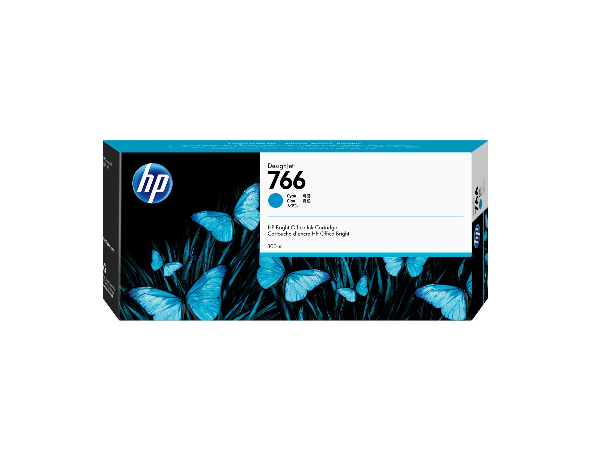 HP P2V89A/766 Ink cartridge cyan 300ml for HP DesignJet XL 3600