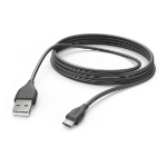 Hama 00201588 USB cable 3 m USB 2.0 USB A Micro-USB B Black