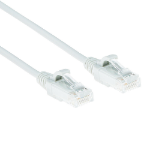 ACT Witte 2 meter LSZH U/UTP CAT6 datacenter slimline patchkabel snagless met RJ45 connectoren