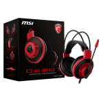 MSI DS501 Headset Wired Head-band Gaming Black, Red