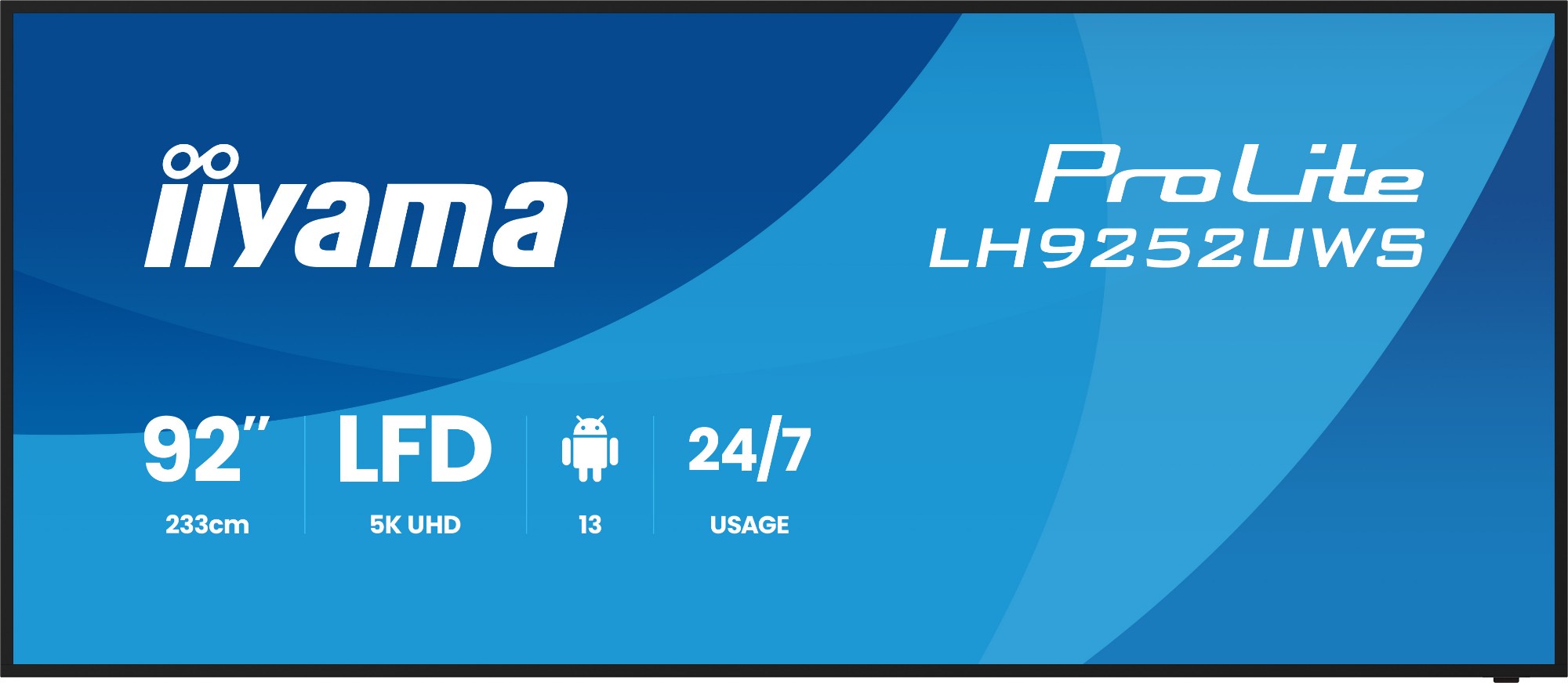iiyama LH9252UWS-B1AG Signage Display Kiosk design 2.34 m (92") L