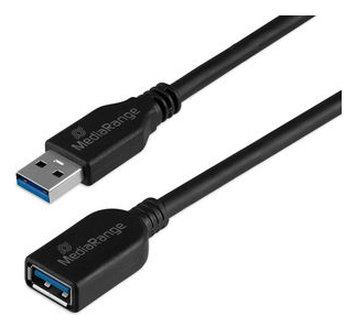 MediaRange MRCS241 USB cable USB 3.2 Gen 1 (3.1 Gen 1) 5 m USB A Black