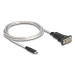 DeLOCK 64269 seriële kabel Zwart, Transparant 1 m USB Type-C DB-9