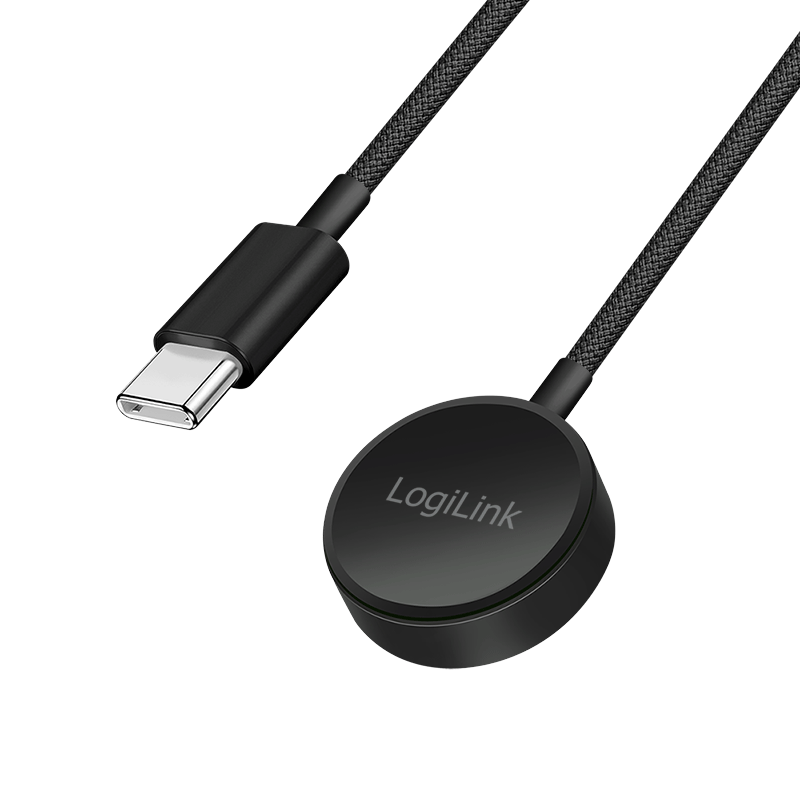 LogiLink Wireless charger for Samsung watch, black, 1 m