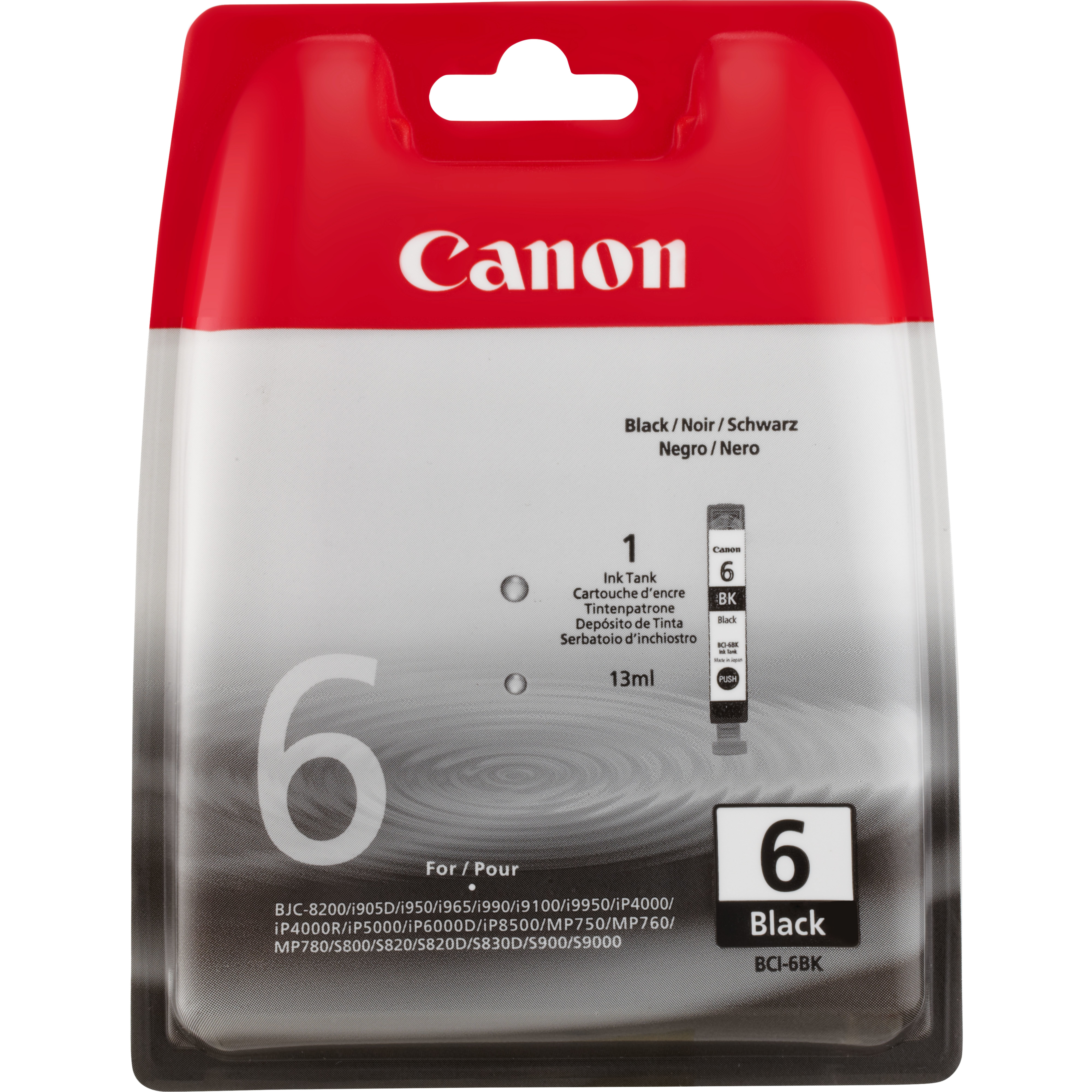Image of Canon 4705A002/BCI-6BK Ink cartridge black, 210 pages ISO/IEC...